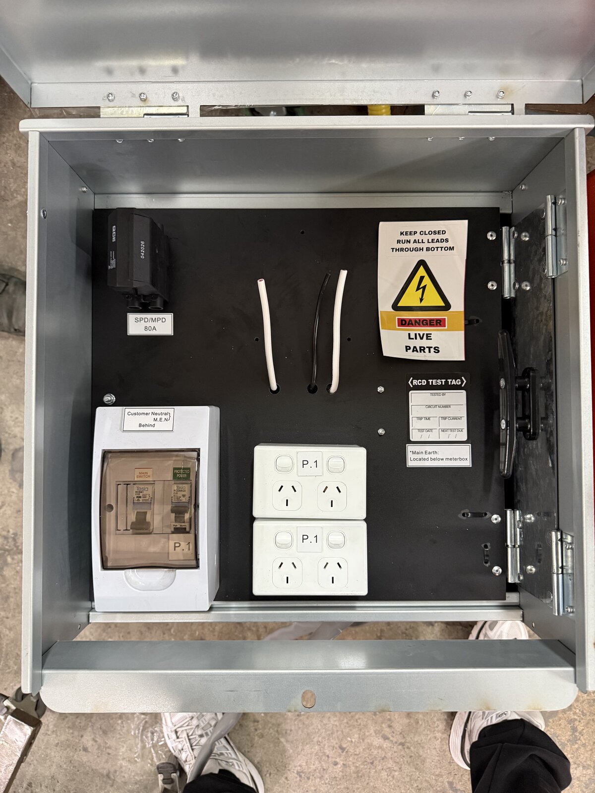 Temporary Builders Supply Box (Pre-Wired) — EVO